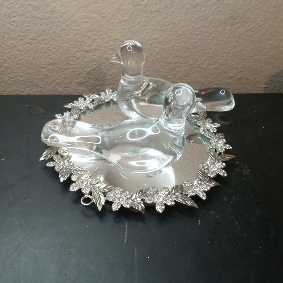 GORGEOUS Pair of Baccarat France Crystal 6" Dove Figurines - Picture 6 of 7